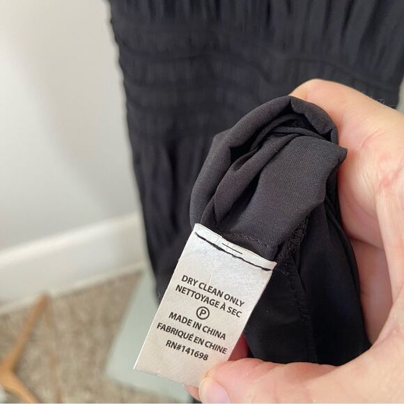 NWT Ramy Brook Audrey Sleeveless Halter Drop Waist Midi Dress Black size Large - Picture 10 of 12